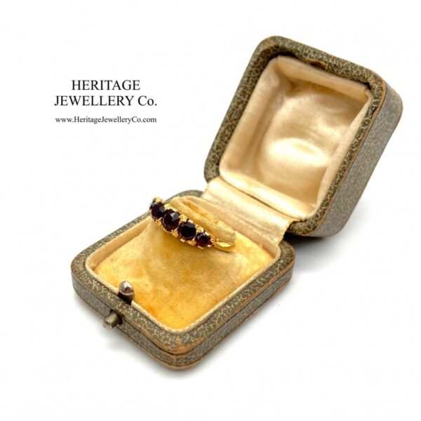 Antique Half Hoop Garnet Ring - Image 7