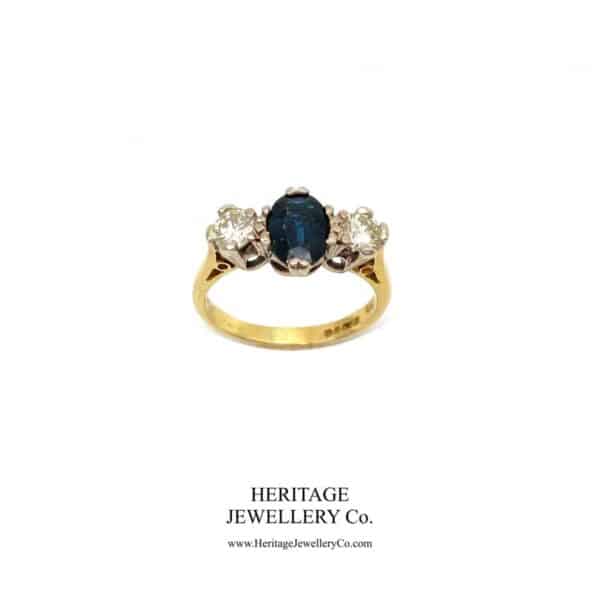 Vintage Sapphire and Diamond Trilogy Ring