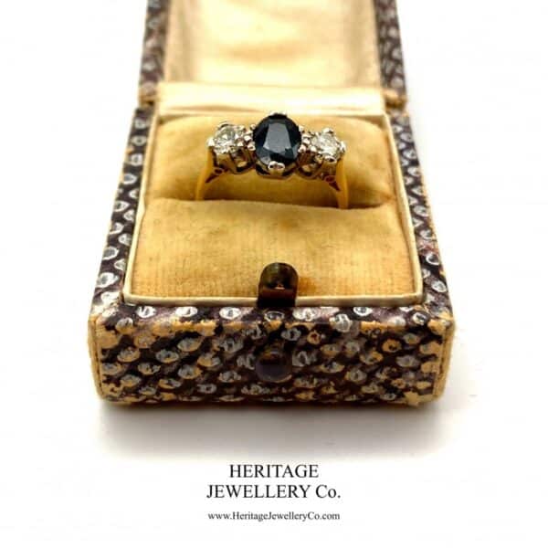 Vintage Sapphire and Diamond Trilogy Ring - Image 6