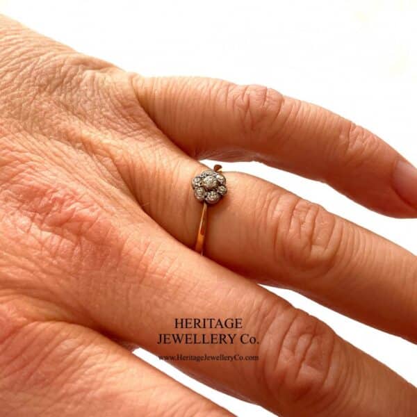 Antique Diamond Daisy Cluster Ring - Image 9