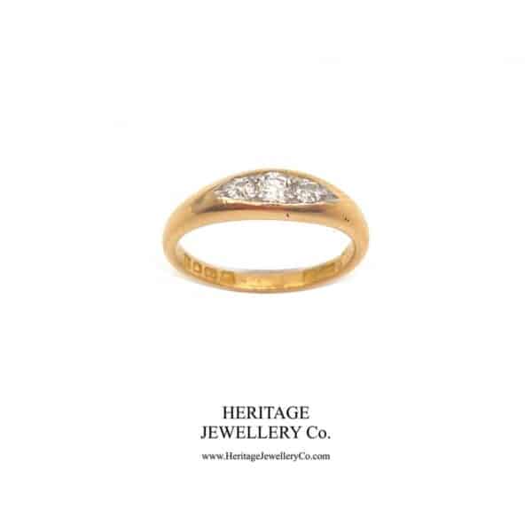 Antique 3-Stone Diamond Gypsy Ring