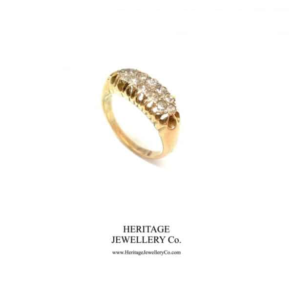 Antique Gold Two-Row Diamond Ring Antique Antique Jewellery 3