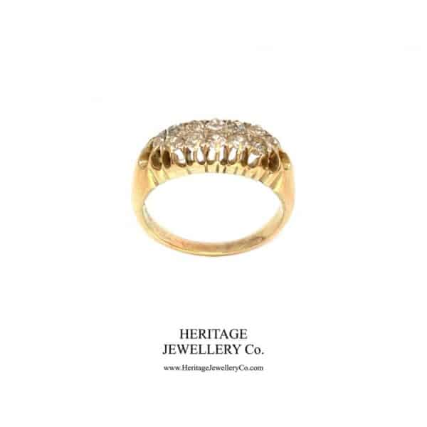 Antique Gold Two-Row Diamond Ring Antique Antique Jewellery 4