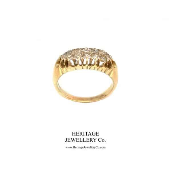 Antique Gold Two-Row Diamond Ring - Image 2