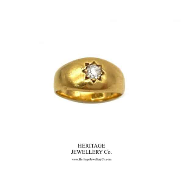 Antique Gold & Diamond Gypsy Ring Antique Antique Jewellery 5