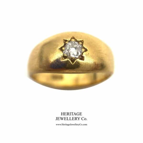 Antique Gold & Diamond Gypsy Ring - Image 4