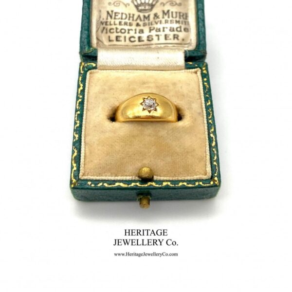 Antique Gold & Diamond Gypsy Ring - Image 10