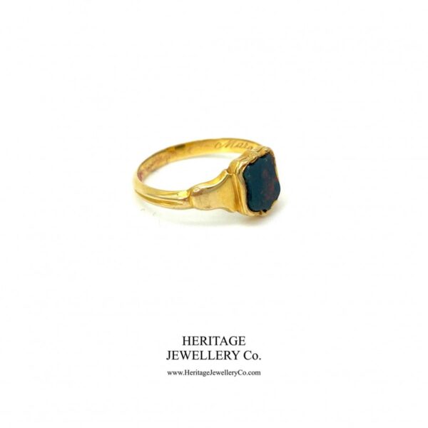 Rare Antique William IV Bloodstone Signet Ring (c. 1837) - Image 6