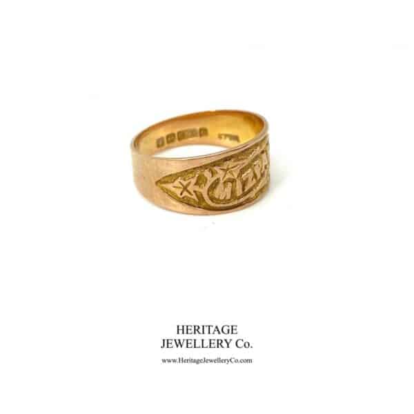 Antique Gold Mizpah Ring (c. 1918) - Image 3