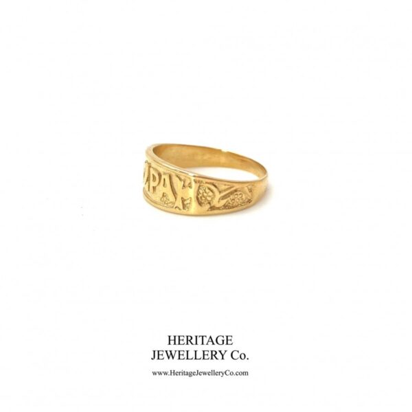 Antique Gold Mizpah Ring (c. 1927) - Image 4