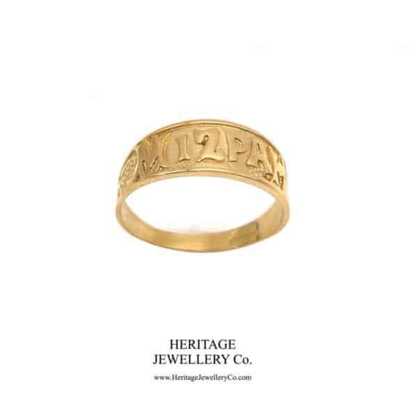 Antique Gold Mizpah Ring (c. 1927) - Image 6