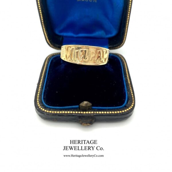 Antique Gold Mizpah Ring (c. 1927) - Image 8