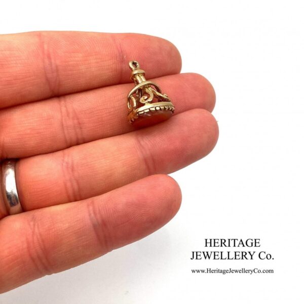 Gold Peach Agate Fob Seal - Image 5