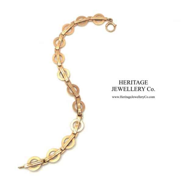 Antique Rose Gold Bracelet with Fancy Links Antique Miscellaneous 8