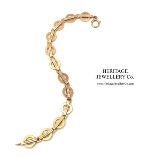 Antique Rose Gold Bracelet with Fancy Links - Image 6