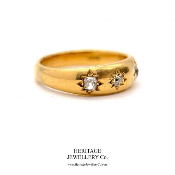 Antique 3-Stone Diamond Gypsy Ring - Image 3