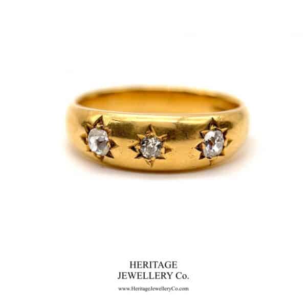 Antique 3-Stone Diamond Gypsy Ring - Image 2
