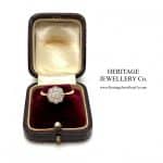 Diamond Daisy Cluster Ring (c. 0.6ct TCW) Diamond Antique Jewellery
