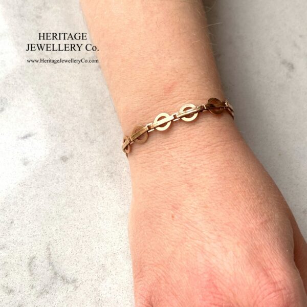 Antique Rose Gold Bracelet with Fancy Links Antique Miscellaneous 11