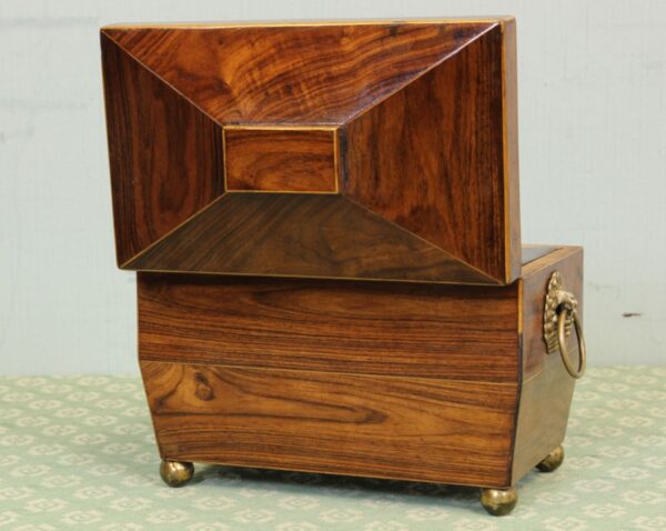 Antique Rosewood Tea Caddy Antique Antique Boxes 8