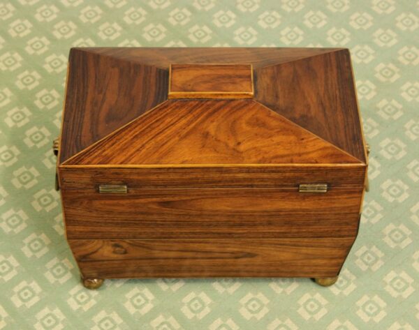 Antique Rosewood Tea Caddy Antique Antique Boxes 11