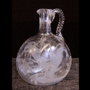 Antique Victorian Etched Glass Decanter