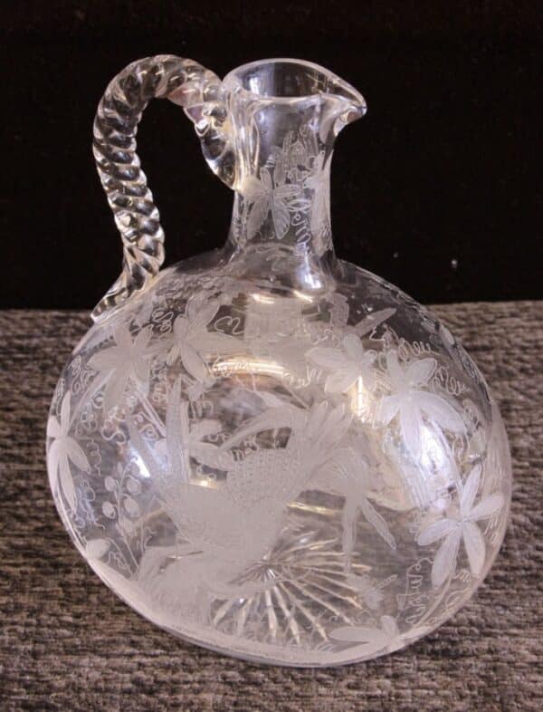 Antique Victorian Etched Glass Decanter Sold - Image 4