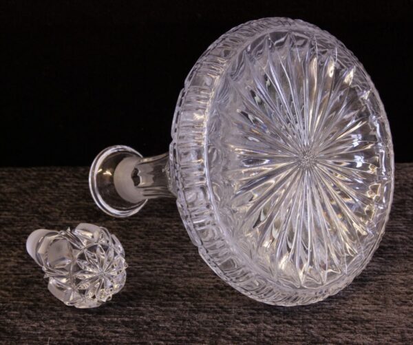 Pair Cut Glass Ships Decanters - Image 2