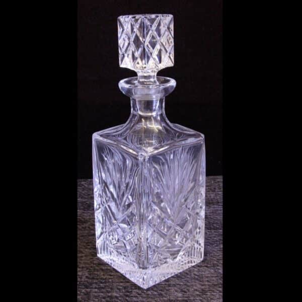 Cut Glass Square Decanter