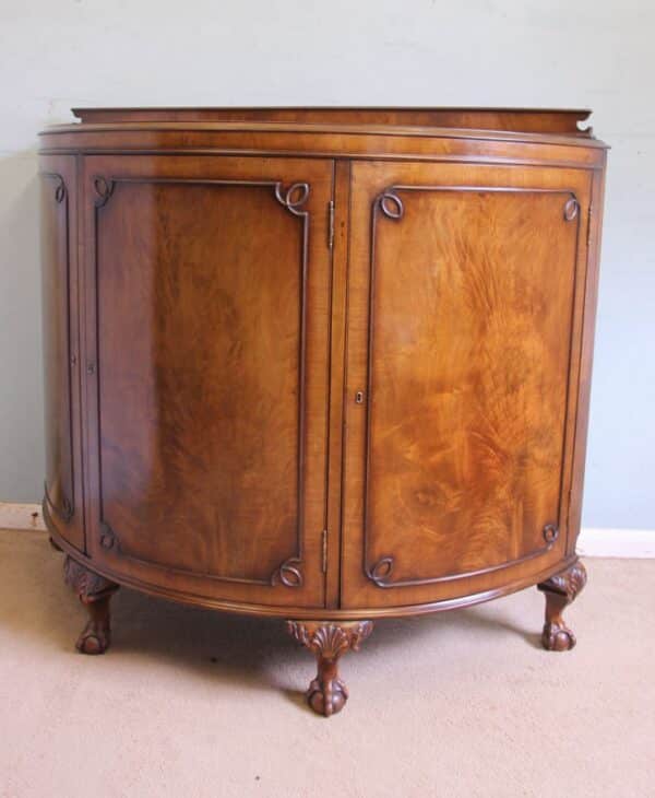 Figured Walnut Demi Lune Sideboard Side Cabinet Sold - Image 3