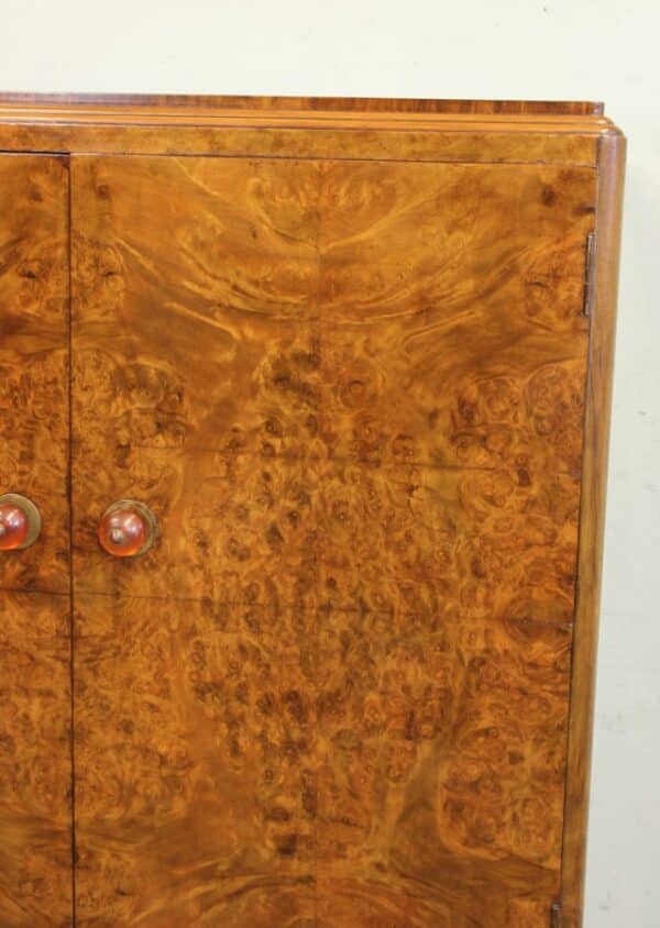 Antique Burr Walnut Chest of Drawers Tallboy Sold - Image 4