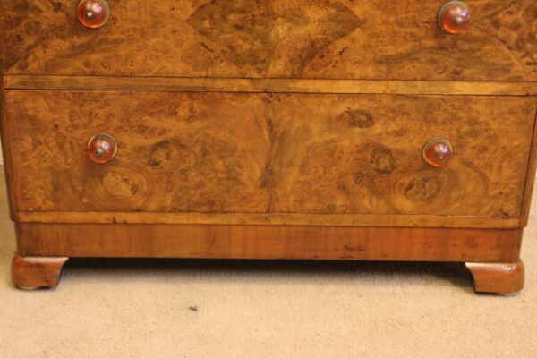 Antique Burr Walnut Chest of Drawers Tallboy Sold - Image 8