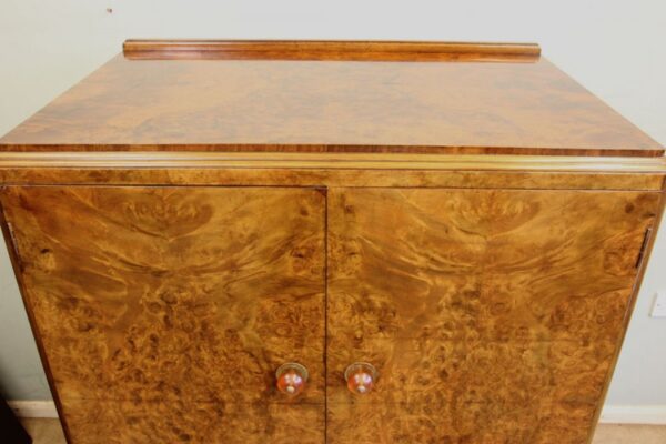Antique Burr Walnut Chest of Drawers Tallboy Sold - Image 9