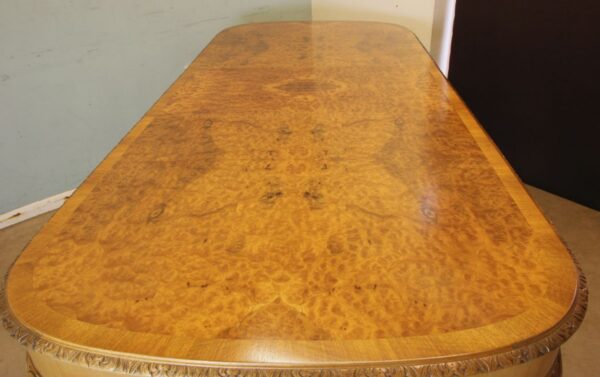 Burr Walnut Queen Anne Style Extending Dining Table. Sold Antique Antique Tables 5