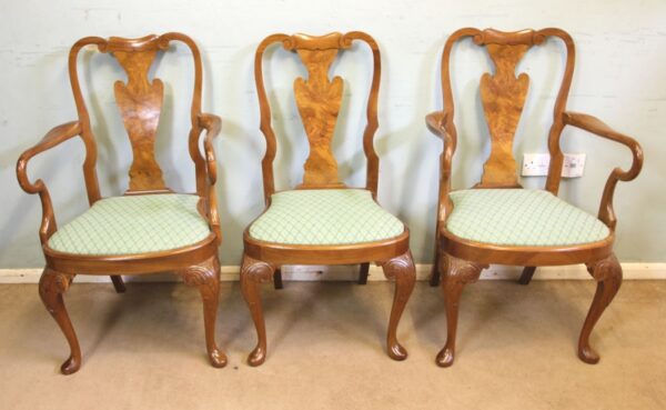 Set of Eight Queen Anne Style Walnut Dining Chairs. Sold Antique Antique Chairs 6