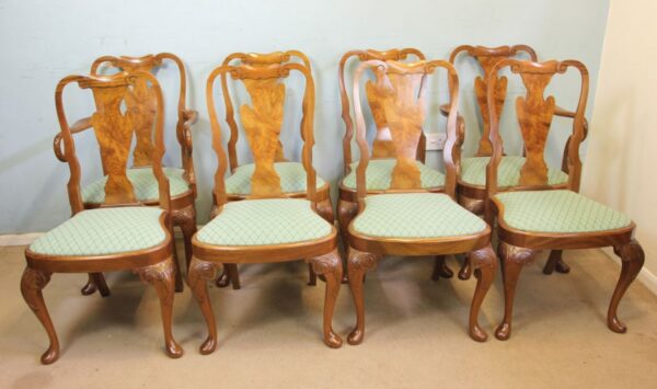 Set of Eight Queen Anne Style Walnut Dining Chairs. Sold Antique Antique Chairs 4