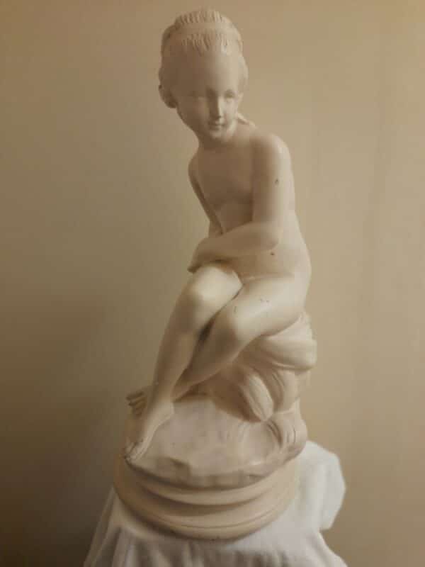 Sculpture of Seated Young Girl After Etienne Maurice Falconet Antique Sculptures 3