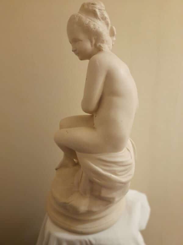 Sculpture of Seated Young Girl After Etienne Maurice Falconet Antique Sculptures 4