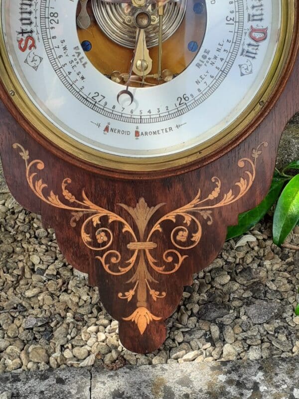 Rosewood aneroid banjo barometer circa 1890 barometer Miscellaneous 7
