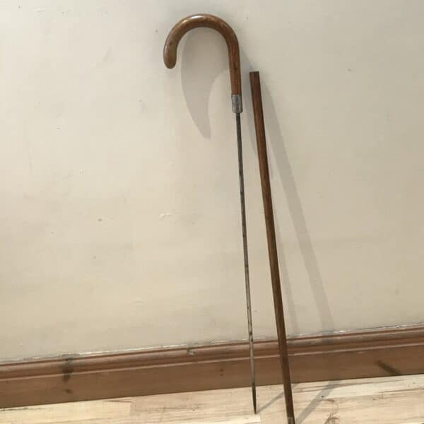 Gentleman’s walking stick sword stick with silver mount