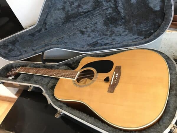 Collins semi acoustic guitar and case Antique Collectibles 3