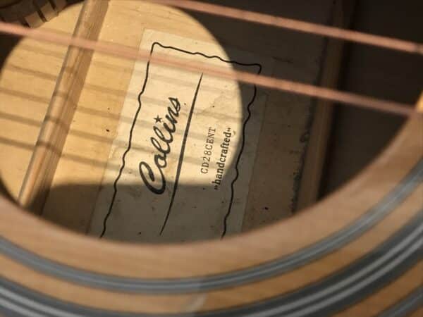 Collins semi acoustic guitar and case - Image 2