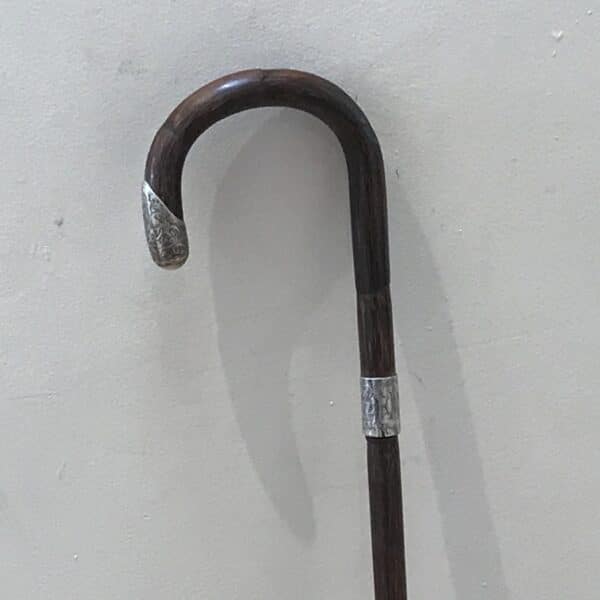 Gentleman’s walking stick sword stick with silver mounts - Image 3