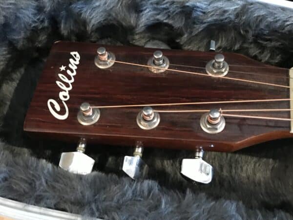 Collins semi acoustic guitar and case - Image 3