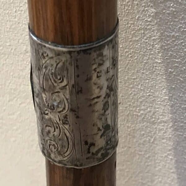 Gentleman’s walking stick sword stick with silver mount - Image 4