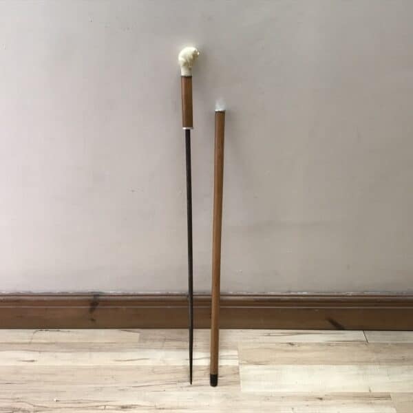Gentleman’s walking stick sword stick with silver mounts