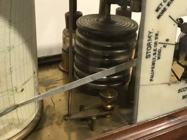 Barograph with barometer rare item Scientific Antiques 6