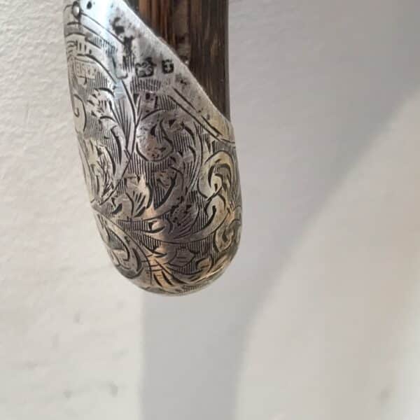 Gentleman’s walking stick sword stick with silver mounts - Image 8