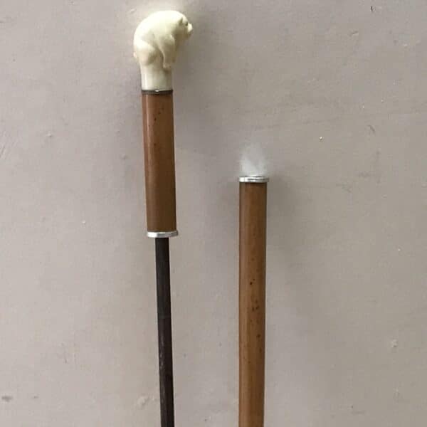 Gentleman’s walking stick sword stick with silver mounts - Image 8