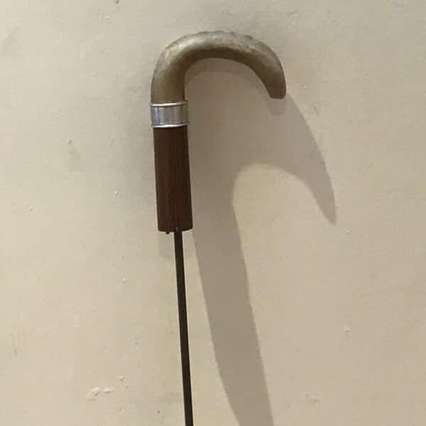 Gentleman’s walking stick sword stick with silver collar - Image 8